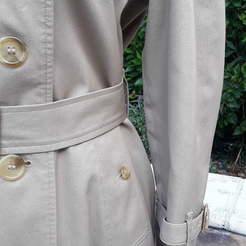 Burberry Check Heritage Trench Coat Honey Beige Size 6 - Picture 7 of 16